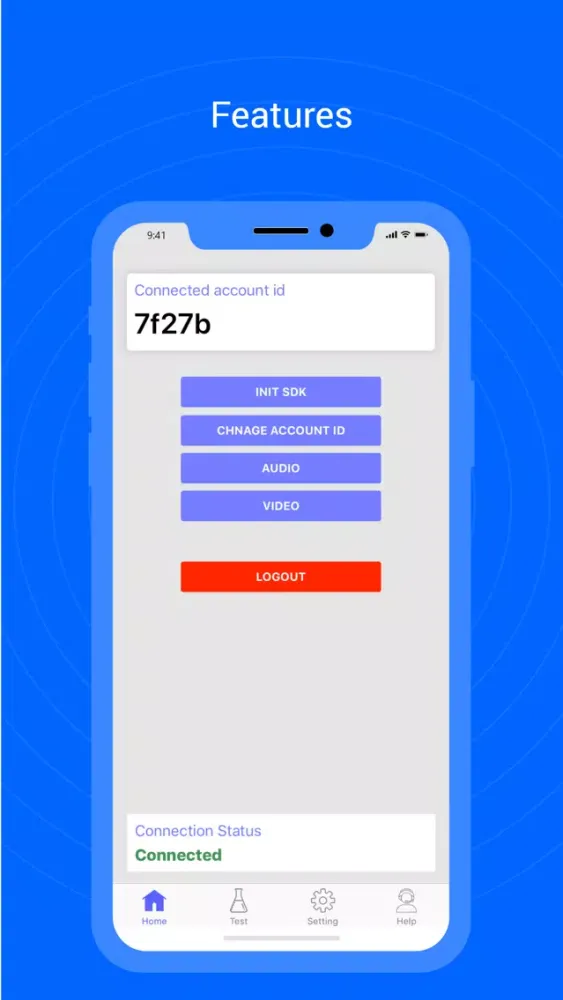 Ảnh chụp màn hình của Acquire Support SDK