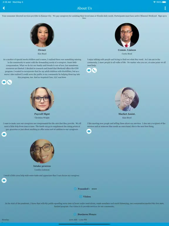 Screenshot di Acquired Care, LLC iPad 