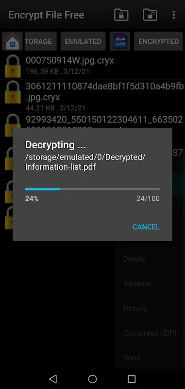 Encrypt File Free Screenshots