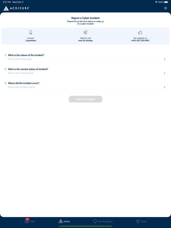 Acrisure Response iPad 應用截圖