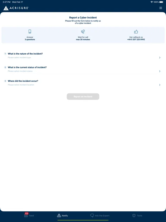 Acrisure Response iPad  Screenshots