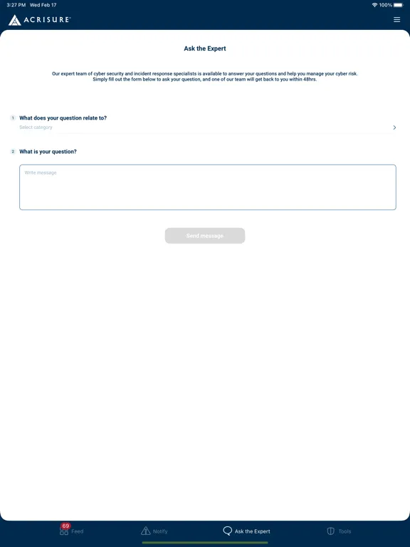 Acrisure Response iPad  Screenshots
