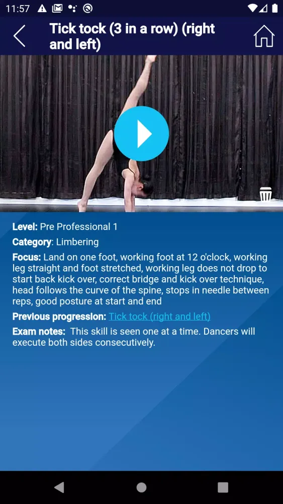 Ảnh chụp màn hình của AcroDance Resource Center