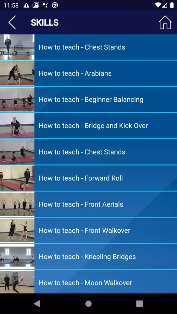 Ảnh chụp màn hình của AcroDance Resource Center