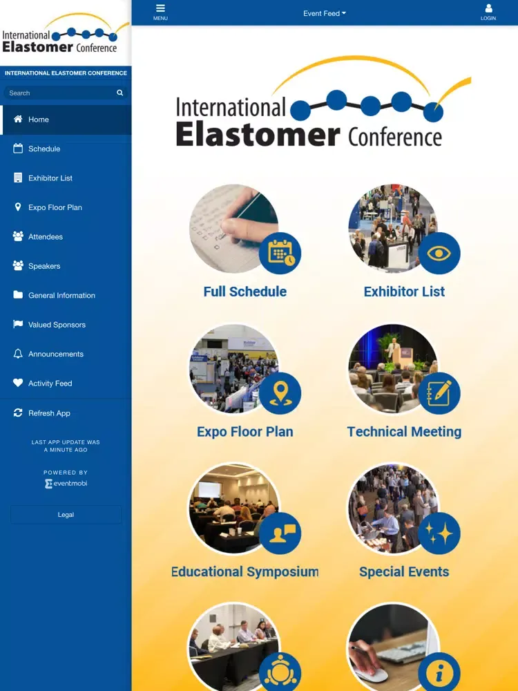 Capturas de tela do IEC 2019 iPad 