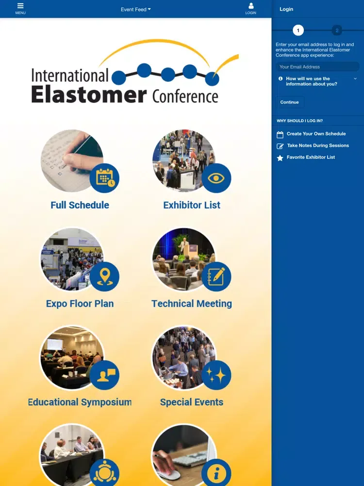 Capturas de tela do IEC 2019 iPad 