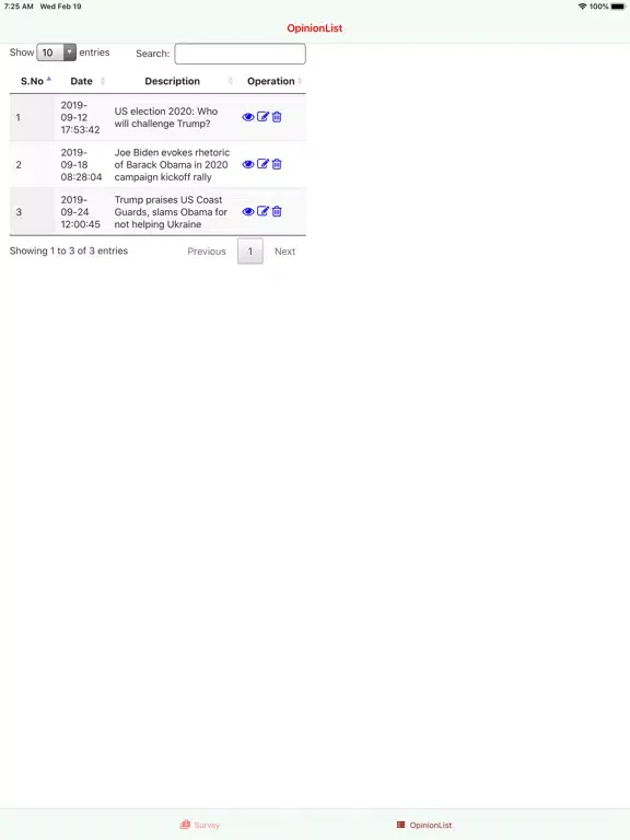 VoterSurveyReporter iPad  স্ক্রিনশট