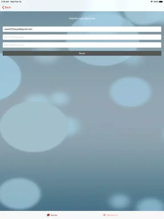 VoterSurveyReporter iPad  স্ক্রিনশট