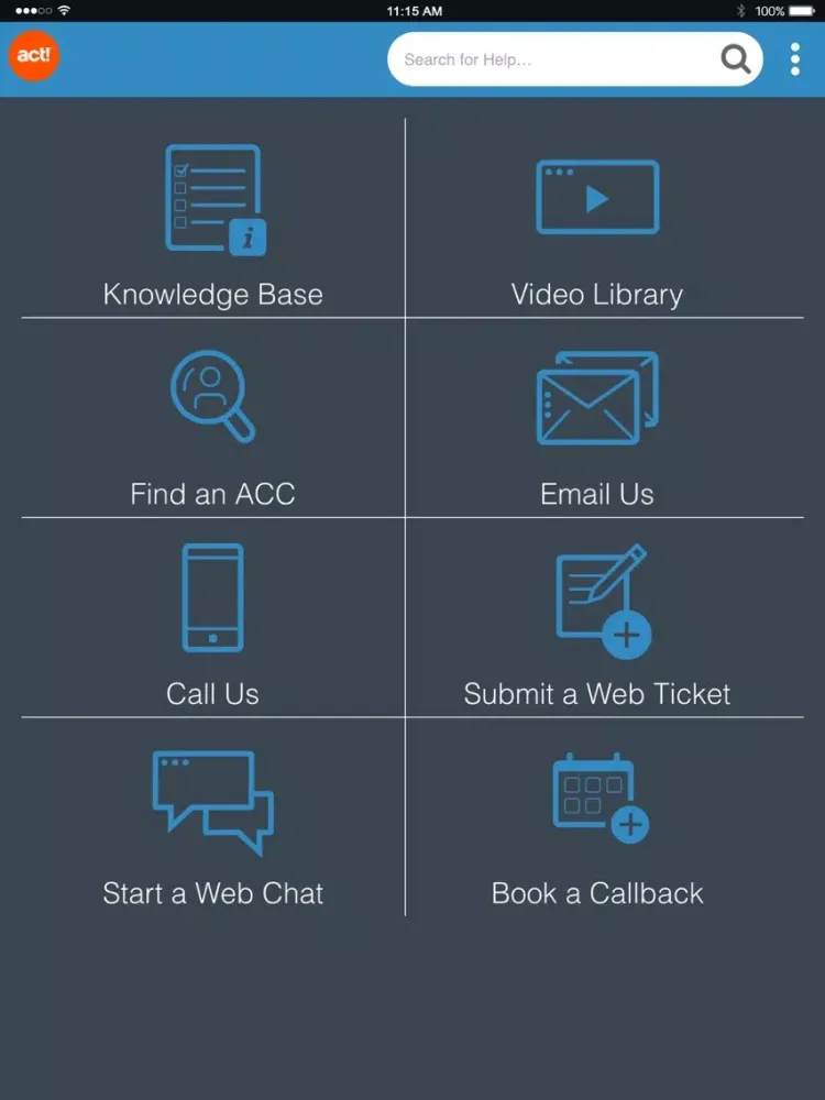 Capturas de pantalla de Act! Support iPad 