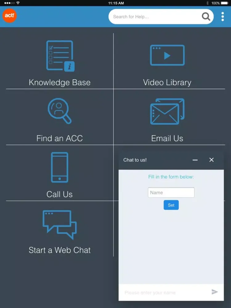 Capturas de pantalla de Act! Support iPad 