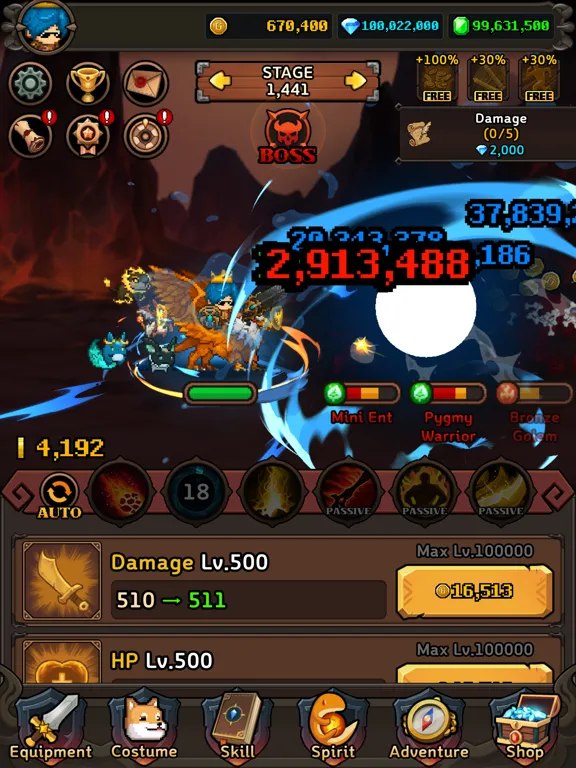 Ảnh chụp màn hình của Dragon Slayer IDLE RPG iPad 