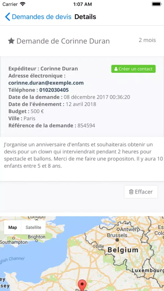 Capturas de tela do Mon Compte - Acteur Fête