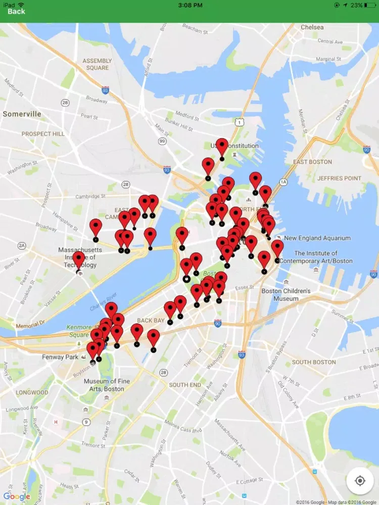 Capturas de pantalla de Boston, Cambridge and Seaport Tours in Chinese iPad 