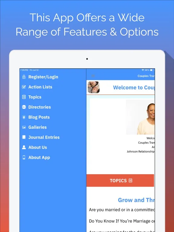 Ảnh chụp màn hình của Couples Transformations iPad 