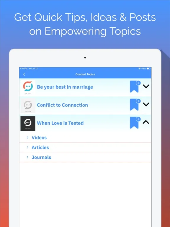 Ảnh chụp màn hình của Couples Transformations iPad 