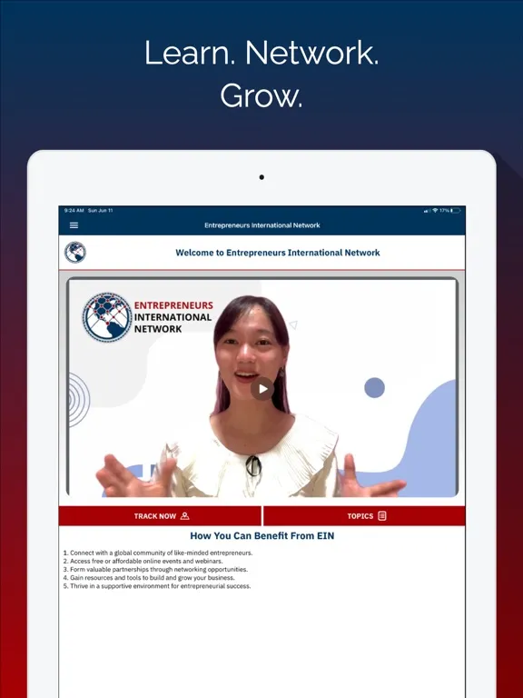 Capturas de pantalla de Entrepreneurs INTL. Network iPad 