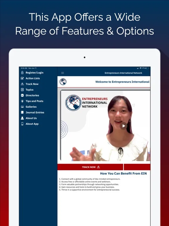 Capturas de pantalla de Entrepreneurs INTL. Network iPad 