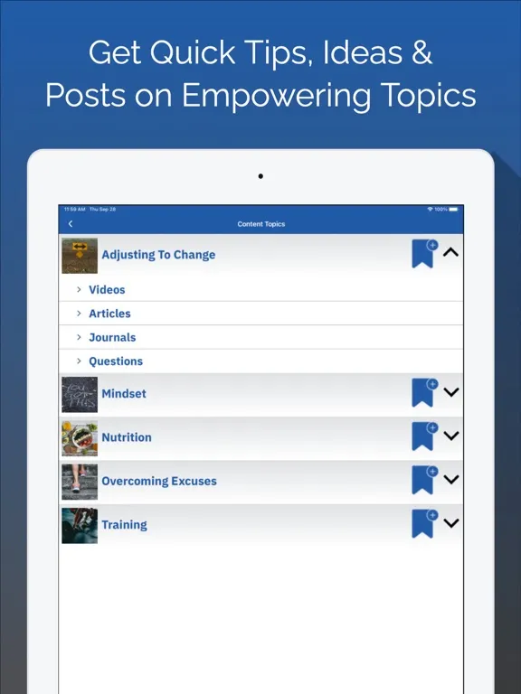 Capturas de tela do The Fitness Pivot iPad 