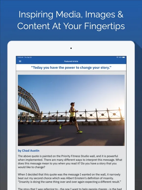 Capturas de tela do The Fitness Pivot iPad 