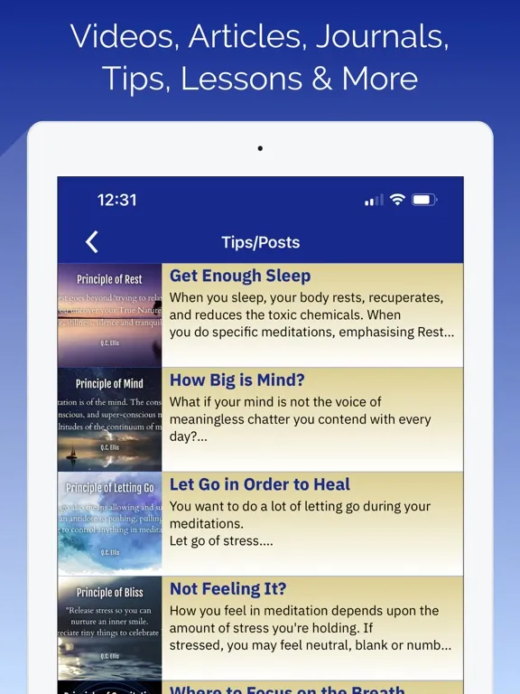Screenshot di IntrAnaut Meditation iPad 