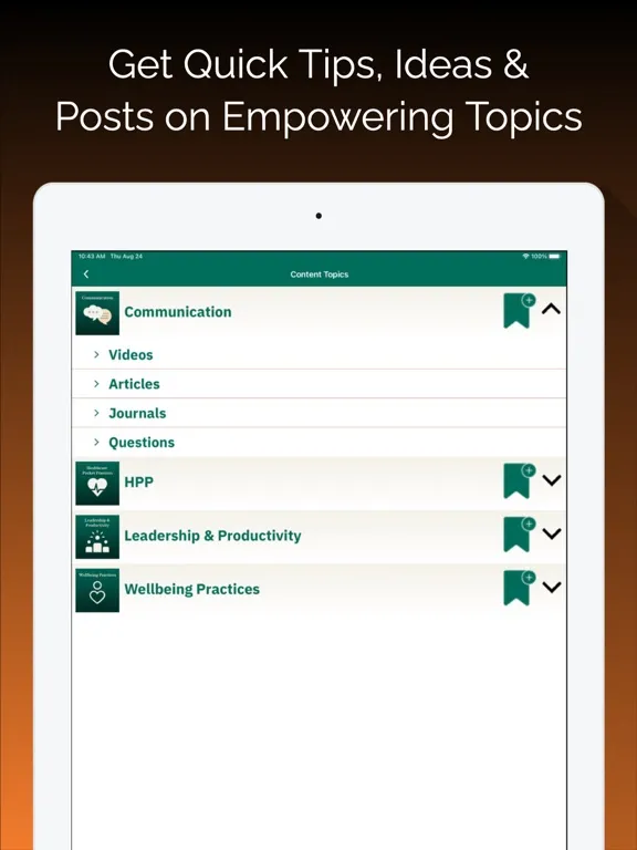 Capturas de tela do Thriving Leader Collaborative iPad 