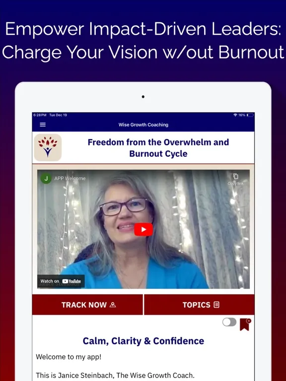 Capturas de tela do Wise Growth Coaching iPad 