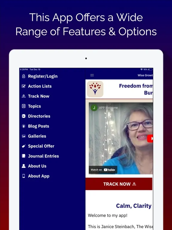 Capturas de tela do Wise Growth Coaching iPad 