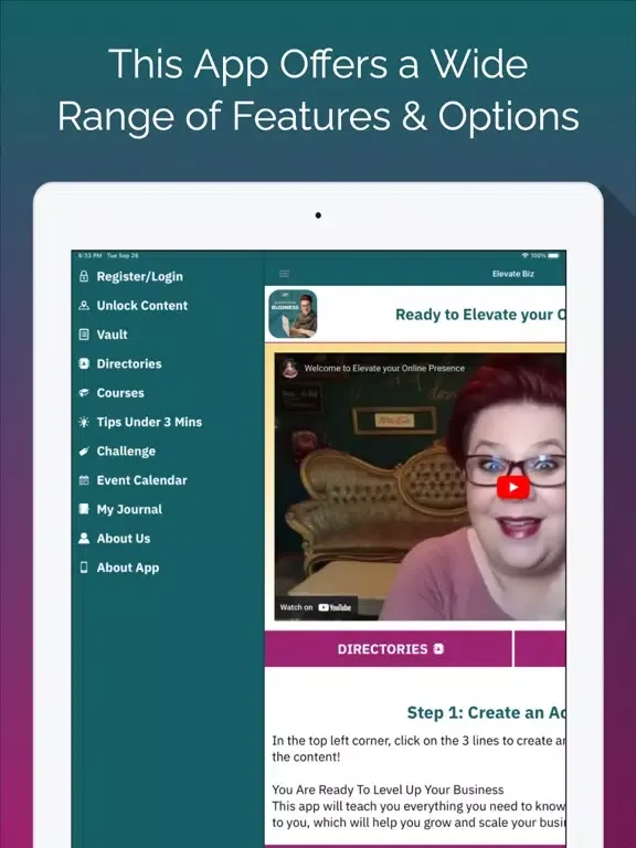 Zrzuty ekranu Elevate Biz iPad 