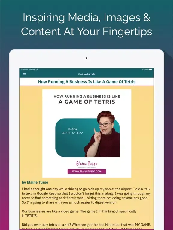 Zrzuty ekranu Elevate Biz iPad 