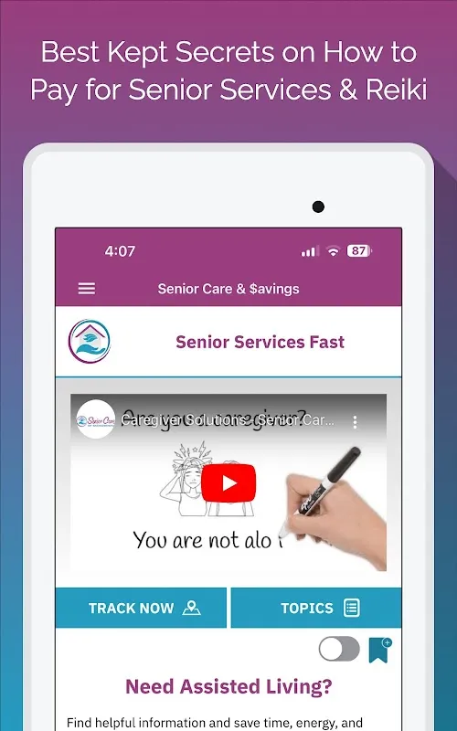 Captures d'écran de Senior Care and Savings