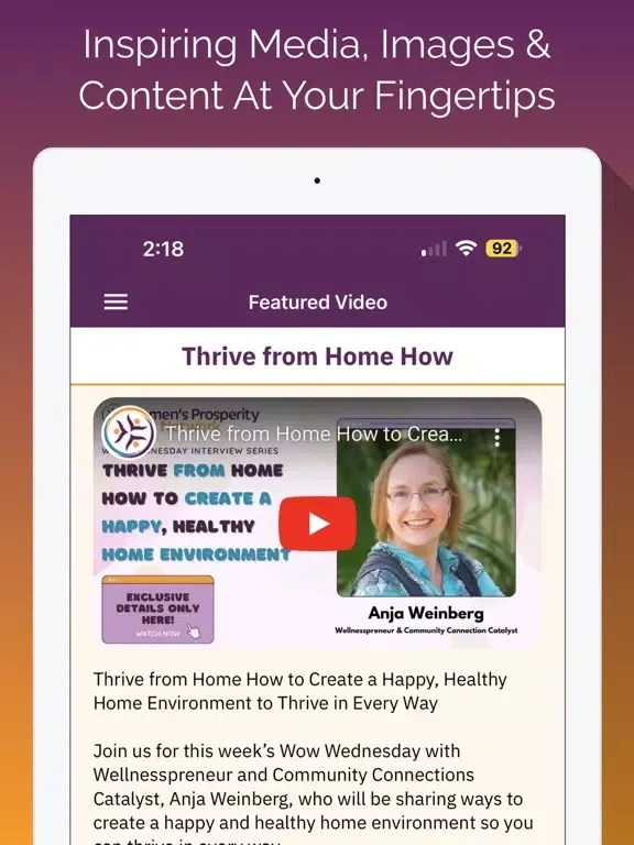 Women's Prosperity Network WPN iPad  Ekran Görüntüleri