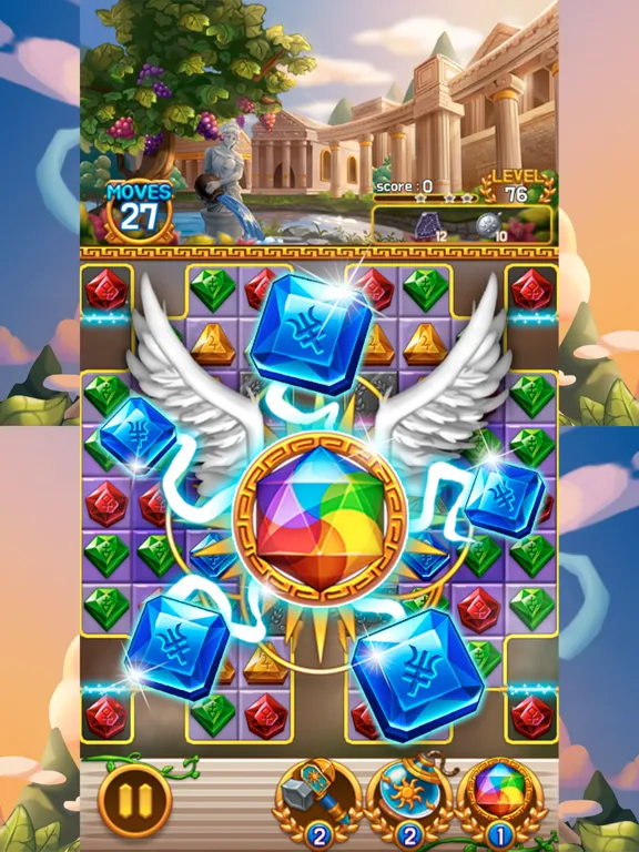 Скриншоты Jewel Athena: Match3 Puzzle iPad 