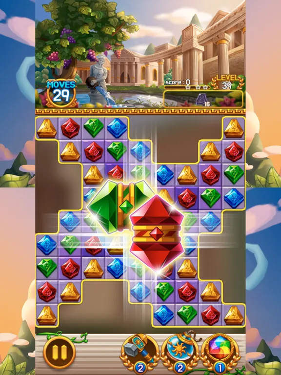 Скриншоты Jewel Athena: Match3 Puzzle iPad 