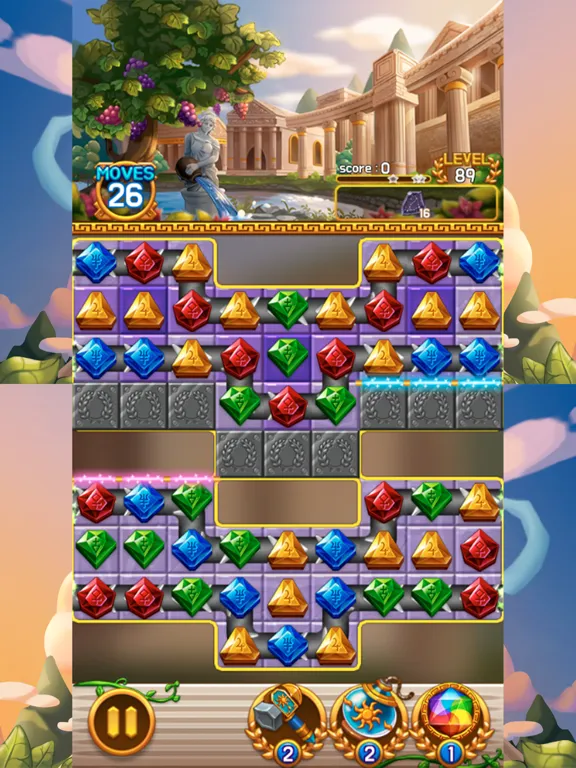 Скриншоты Jewel Athena: Match3 Puzzle iPad 