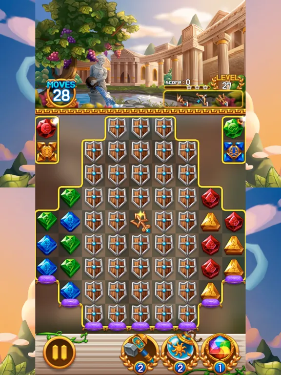 Скриншоты Jewel Athena: Match3 Puzzle iPad 