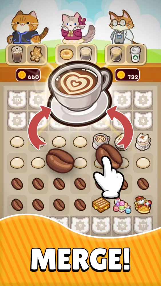 Merge Meow Cafe : Coffee cat স্ক্রিনশট