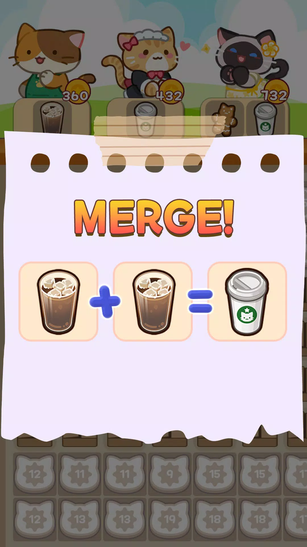 Merge Meow Cafe : Coffee cat Screenshots