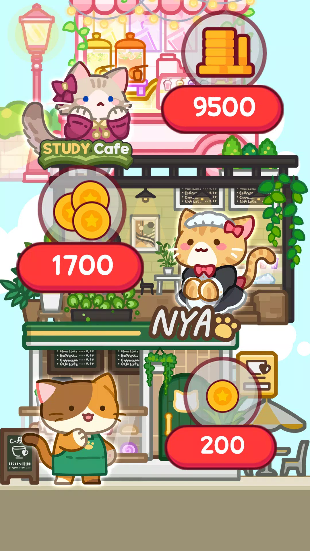 Merge Meow Cafe : Coffee cat Screenshots