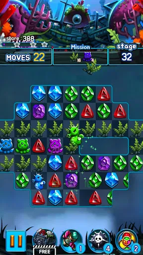 Jewel Kraken: Match 3 Blast Ekran Görüntüleri