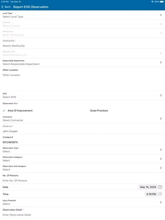 Capturas de tela do Action-IS HSE iPad 