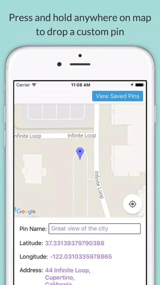 Capturas de tela do My Favourite Pins: A collection of all your favourite/important locations on a map!!