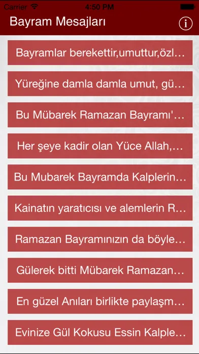 Tangkapan skrin Bayram Mesajları