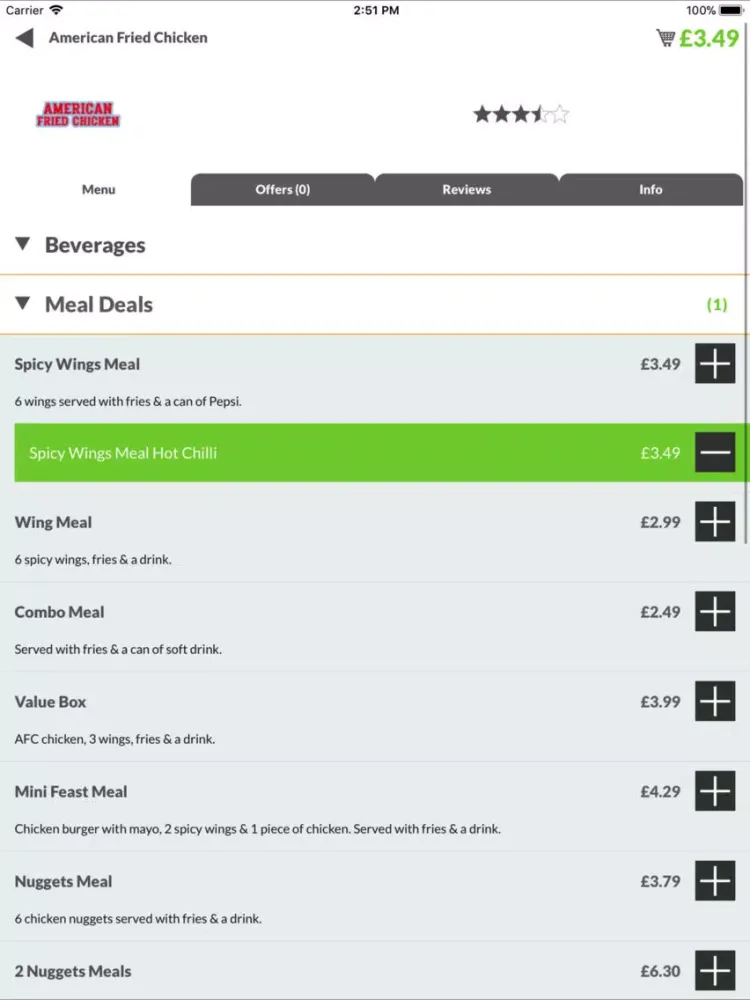 Capturas de pantalla de American Fried Chicken iPad 
