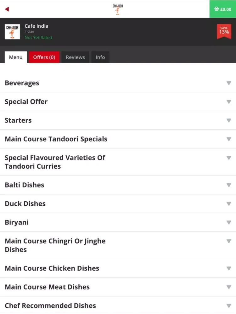 Скриншоты Cafe India TS24 iPad 