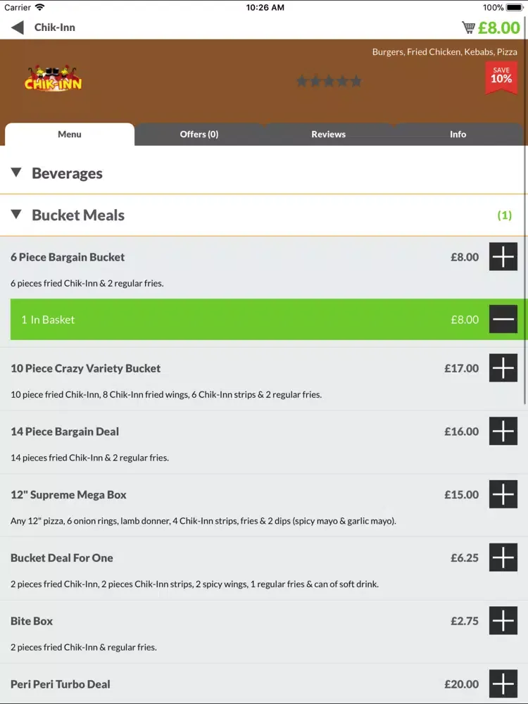 Chik-Inn iPad  Screenshots
