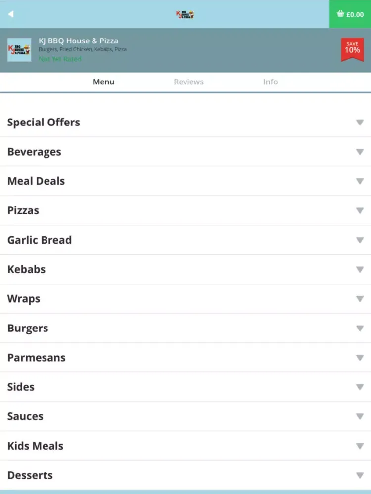 KJ BBQ House & Pizza iPad  Screenshots