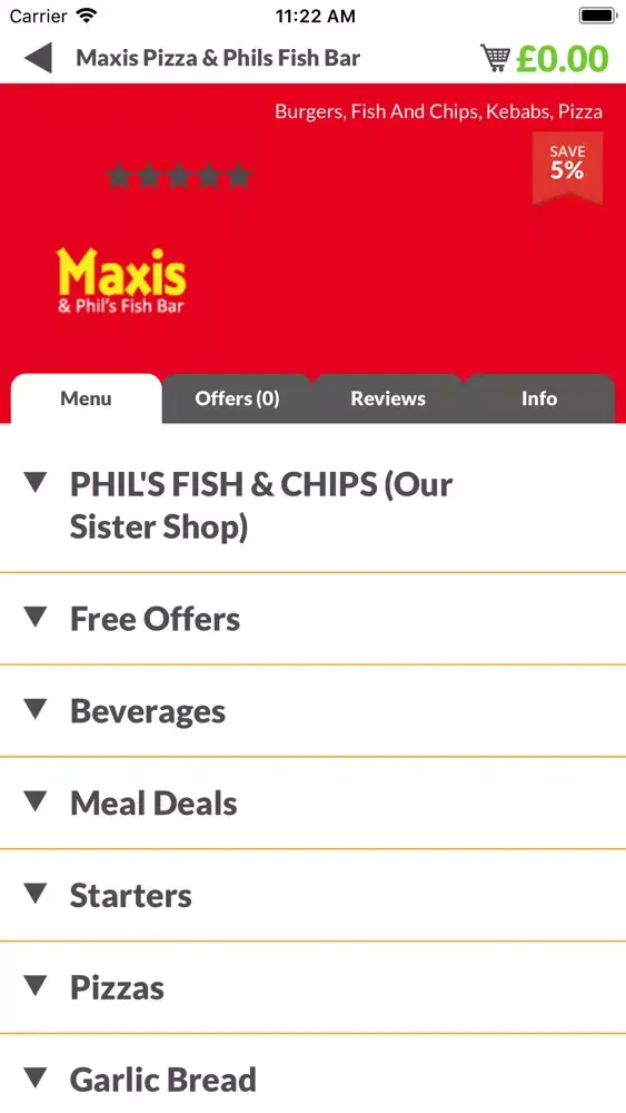Captures d'écran de Maxis Pizza & Phils Fish Bar