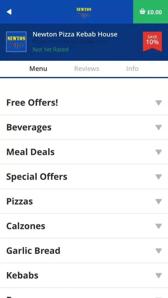 Screenshot di Newton Pizza