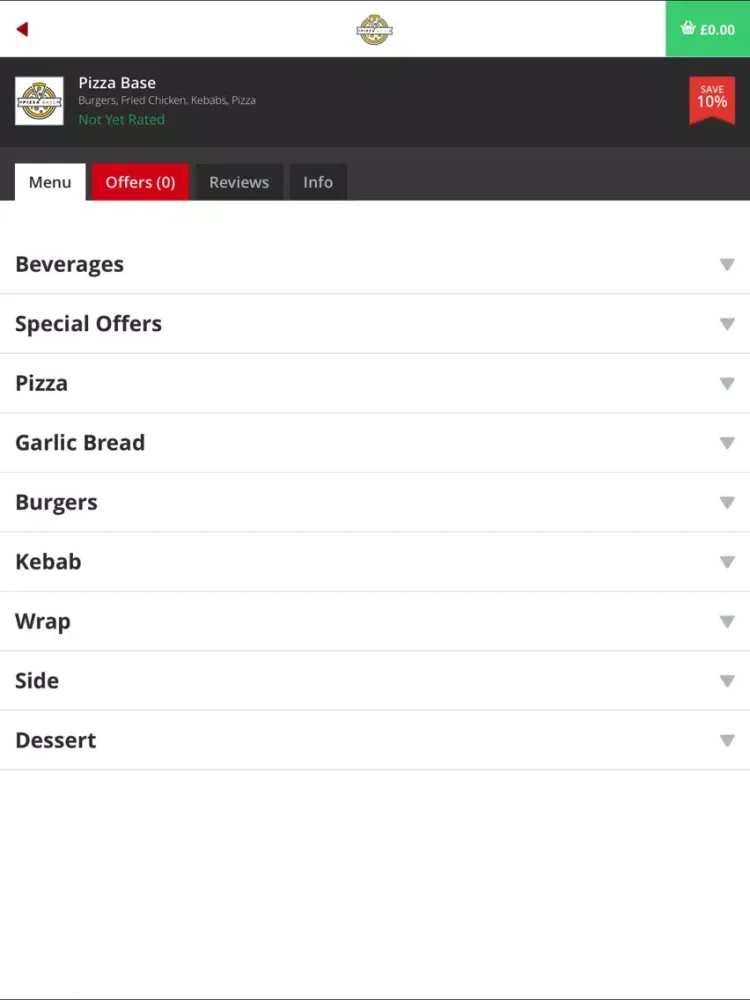 Zrzuty ekranu Pizza Base DH1 iPad 