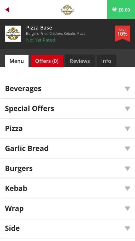Zrzuty ekranu Pizza Base DH1